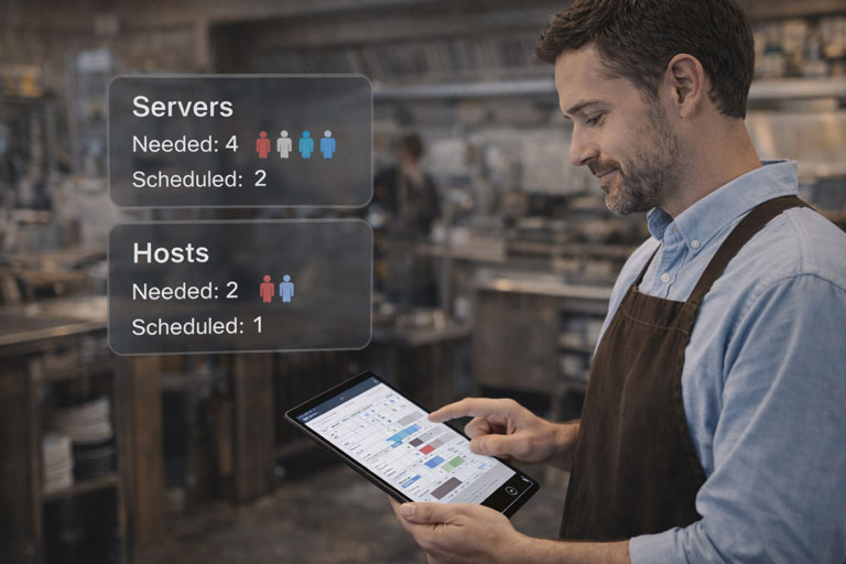 man scheduling shifts