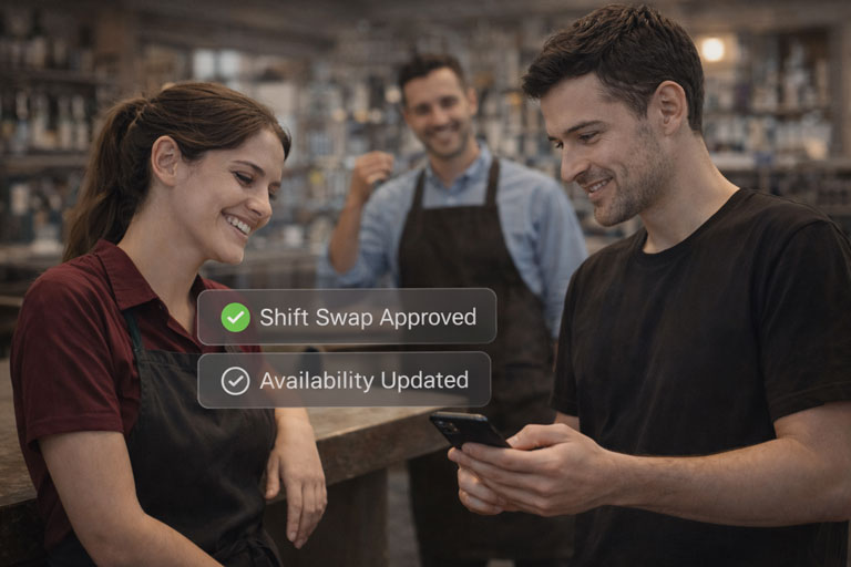 man scheduling shifts