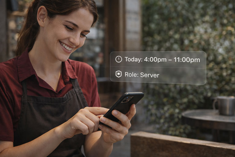 man scheduling shifts